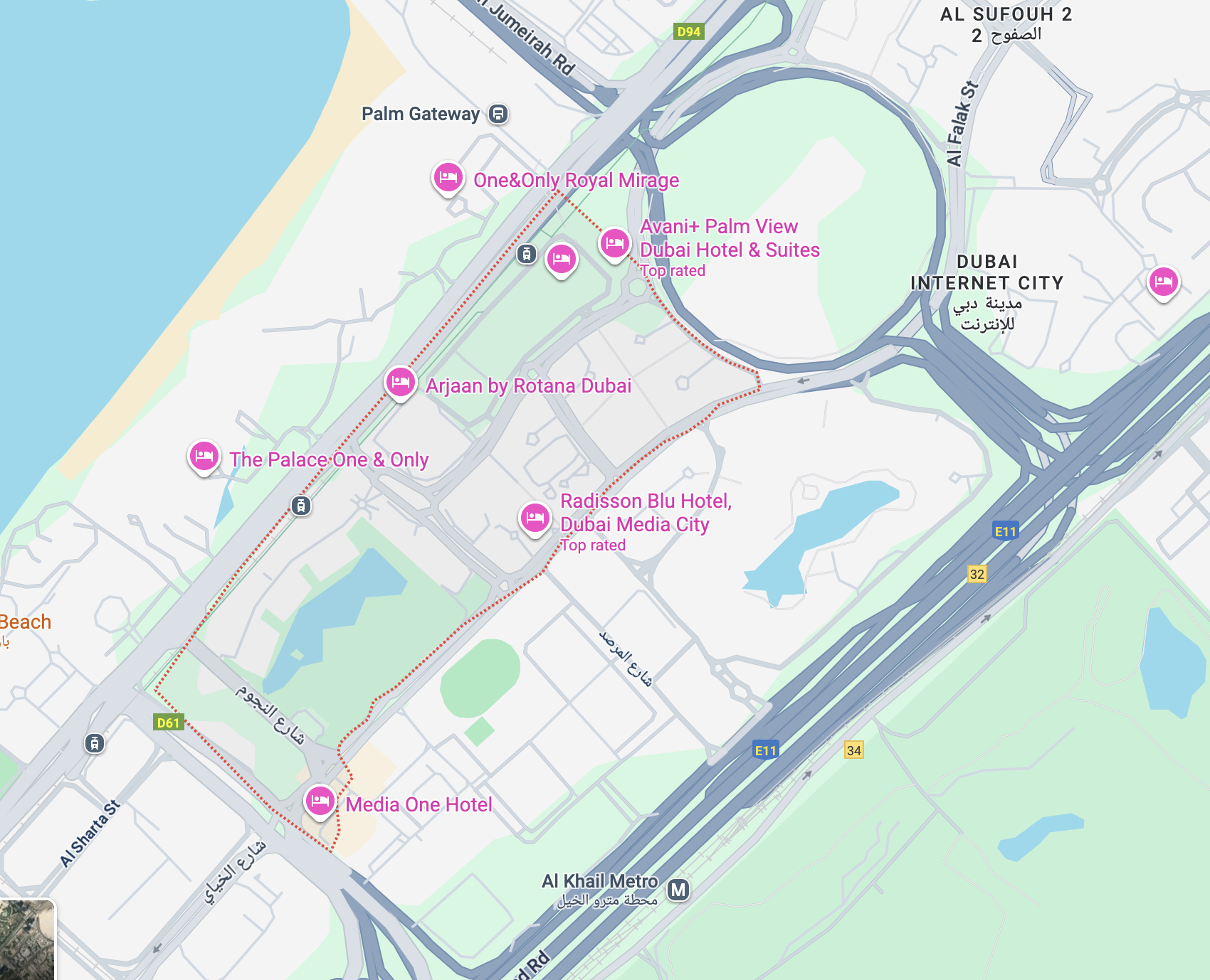 Dubai Media City Map
